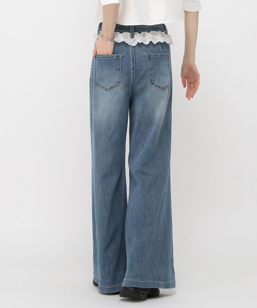 3.3 Field Trip （3.3フィールドトリップ）の「3.3 Field Trip／ウエストレースデニムパンツ（デニムパンツ・レディース・ライトブルー/ブルー・FREE）」の14枚目の写真