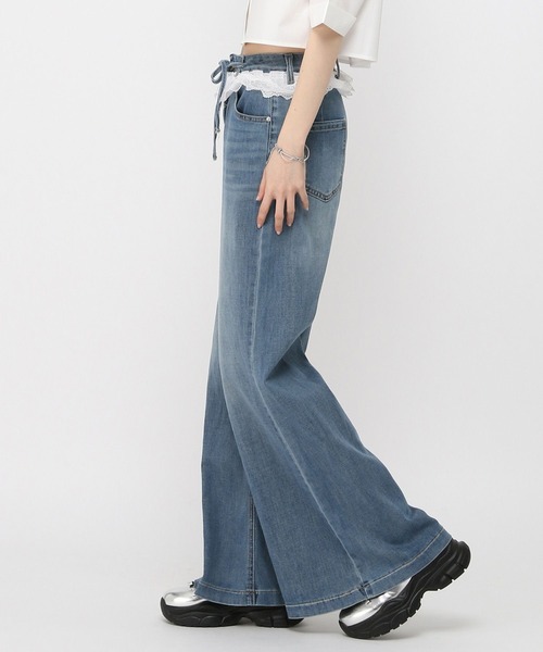 3.3 Field Trip （3.3フィールドトリップ）の「3.3 Field Trip／ウエストレースデニムパンツ（デニムパンツ・レディース・ライトブルー/ブルー・FREE）」の16枚目の写真