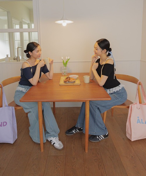 3.3 Field Trip （3.3フィールドトリップ）の「3.3 Field Trip／ウエストレースデニムパンツ（デニムパンツ・レディース・ライトブルー/ブルー・FREE）」の3枚目の写真