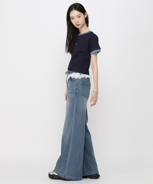 3.3 Field Trip （3.3フィールドトリップ）の「3.3 Field Trip／ウエストレースデニムパンツ（デニムパンツ・レディース・ライトブルー/ブルー・FREE）」の9枚目の写真