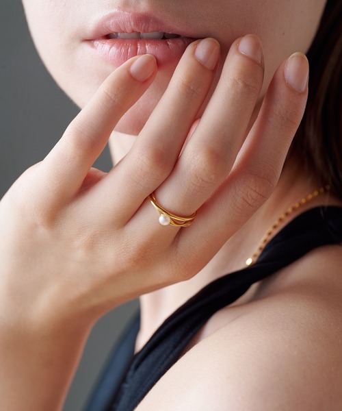 ALLURELLE(アリュレル)の「【ALLURELLE】淡水パール 1粒パールリング silver925 KNF-TP ※(リング・レディース・シルバー/ゴールド・FREE)」の4枚目の写真