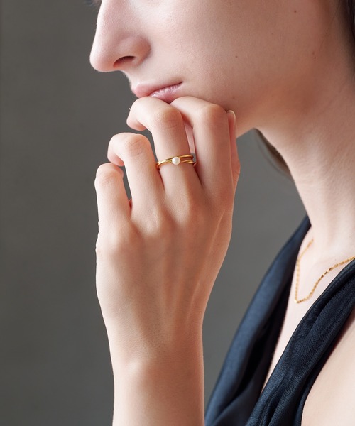 ALLURELLE(アリュレル)の「【ALLURELLE】淡水パール 1粒パールリング silver925 KNF-TP ※(リング・レディース・シルバー/ゴールド・FREE)」の5枚目の写真