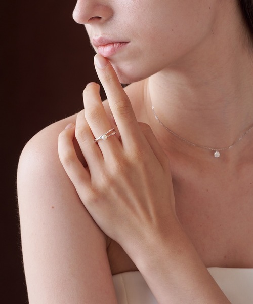 ALLURELLE(アリュレル)の「【ALLURELLE】淡水パール 1粒パールリング silver925 KNF-TP ※(リング・レディース・シルバー/ゴールド・FREE)」の9枚目の写真