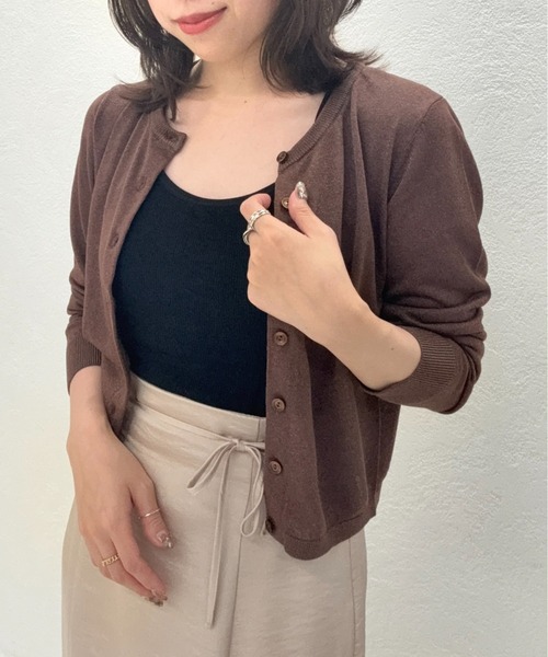 31 Sons de mode(トランテアン ソン ドゥ モード)の「2025春夏新作 スパークラメカーディガン(カーディガン/ボレロ・レディース・グレー/ブラウン/ネイビー・フリ-)」の2枚目の写真