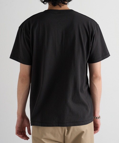CROSS & STITCH(クロスステッチ)の「【Cross&Stitch】オープンエンド マックスウェイト ヘンリーネックTシャツ OE1120(Tシャツ/カットソー・メンズ・ホワイト/インディゴブルー/ネイビー/スミクロ/ブラック/アーミー/ナチュラル/グレー・S/M/L/XL)」の20枚目の写真