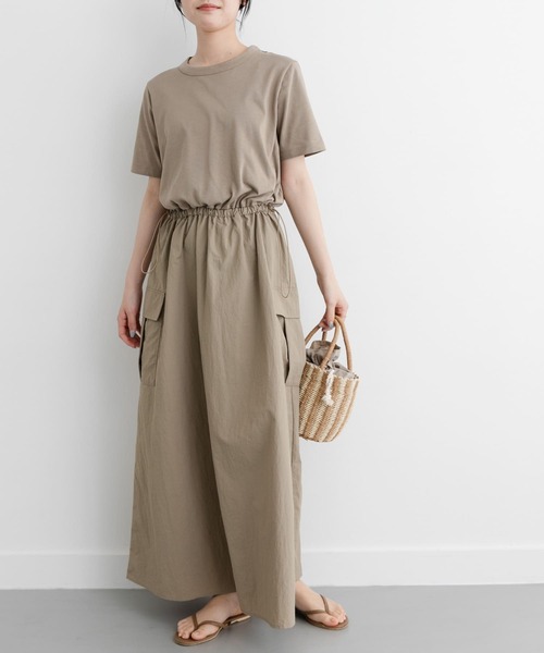 FORK&SPOON（フォークアンドスプーン）の「FORK&SPOON　ドッキングワンピース（ワンピース・レディース・チャコールグレー/ブラック/ベージュ・1/2）」の9枚目の写真