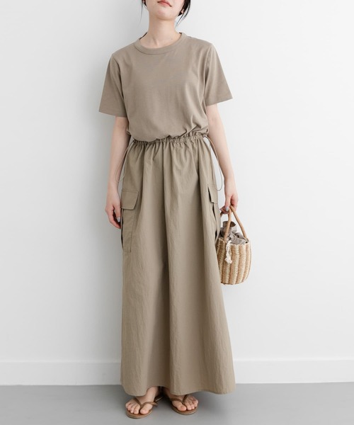 FORK&SPOON（フォークアンドスプーン）の「FORK&SPOON　ドッキングワンピース（ワンピース・レディース・チャコールグレー/ブラック/ベージュ・1/2）」の14枚目の写真