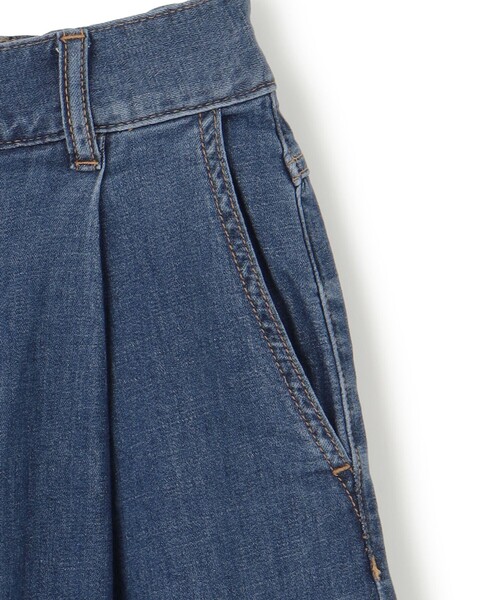 新品　アンフィーロ　デニムライト　タックワイドパンツ　インディゴ　Mサイズ UVカット/遮熱】UNFILO DENIM LIGHT タックワイドパンツ（デニム