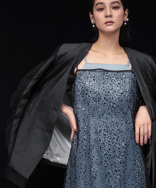 スパンコール キャミソール ドレス キャミワンピ ラップスカート