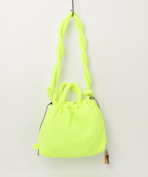 COMMON WARE（コモンウェアー）の「EM:cheek チーク puff kinchaku 2WAY tote パフ巾着2WAYショルダーバッグ（ショルダーバッグ・レディース・ブラック/パープル/グレー/イエロー・FREE）」の13枚目の写真