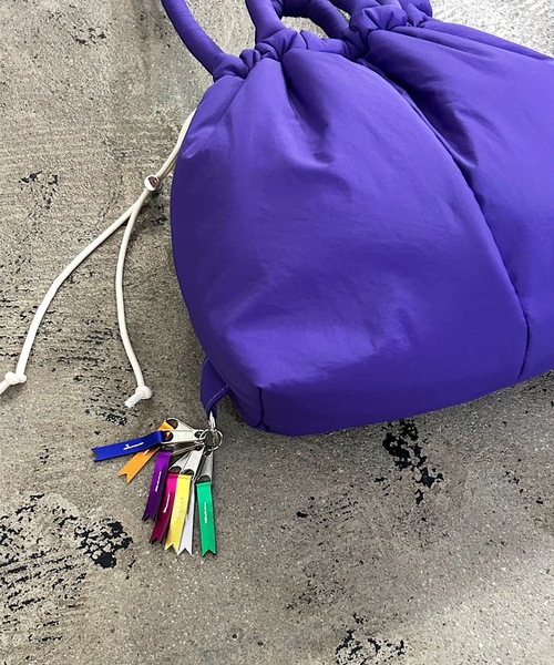 COMMON WARE（コモンウェアー）の「EM:cheek チーク puff kinchaku 2WAY tote パフ巾着2WAYショルダーバッグ（ショルダーバッグ・レディース・ブラック/パープル/グレー/イエロー・FREE）」の21枚目の写真