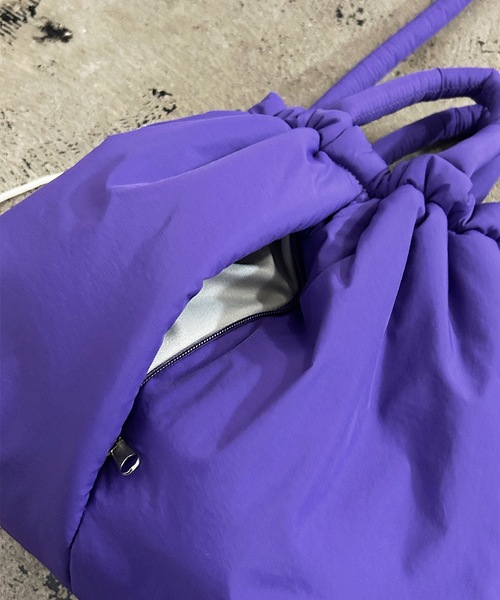 COMMON WARE（コモンウェアー）の「EM:cheek チーク puff kinchaku 2WAY tote パフ巾着2WAYショルダーバッグ（ショルダーバッグ・レディース・ブラック/パープル/グレー/イエロー・FREE）」の22枚目の写真