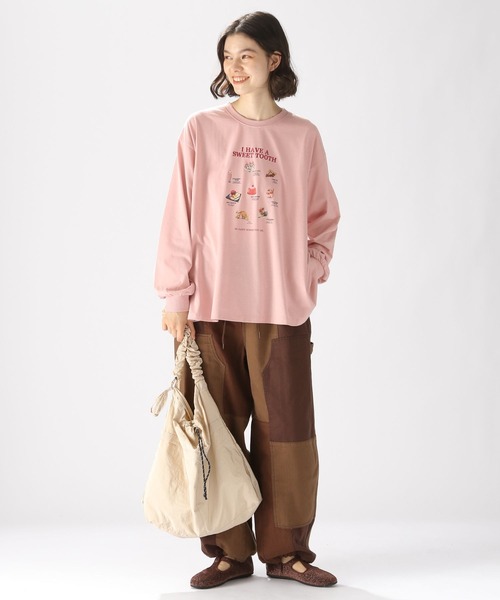 ニコアンド　スタッフプロデュース　てぃらアソートサマーTシャツ ボルドー38 セール】スペースグラフィックTシャツ（Tシャツ/カットソー