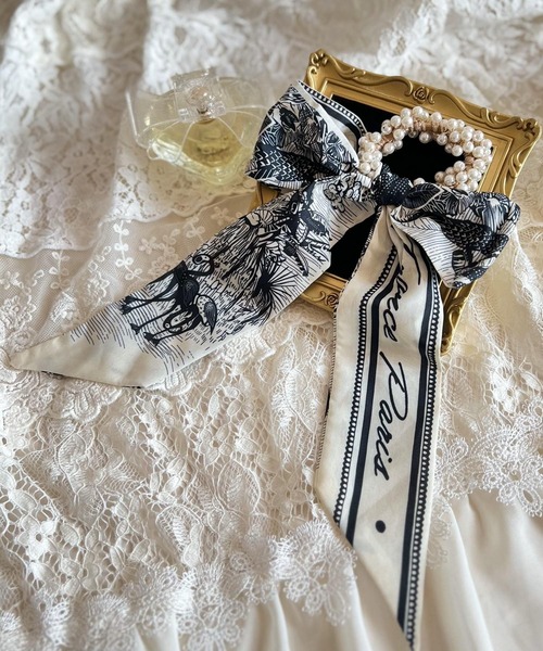 エルメス　シュシュ　スカーフ　リボン Hermesエルメス シュシュベッラ Bella Scrunchie ツイリーに最適