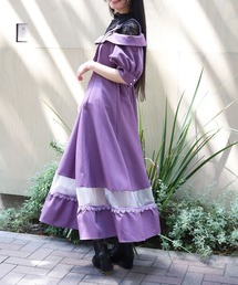 axes femme | オフショル風ストライプワンピース(ワンピース)