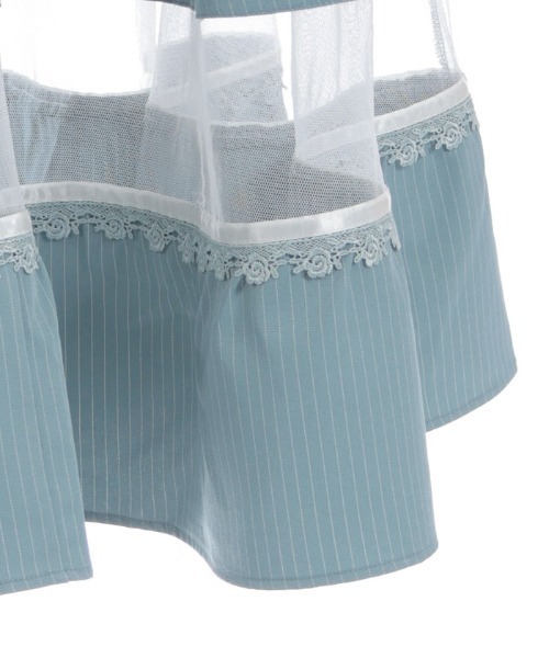 axes femme（アクシーズファム）の「オフショル風ストライプワンピース（ワンピース・レディース・ネイビー/ミント/ホワイト/パープル・FREE）」の18枚目の写真