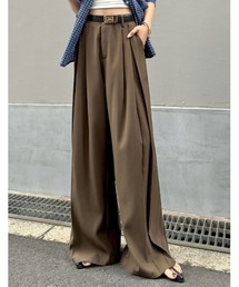Re:EDIT | [2025 SUMMER COLLECTION][低身長/高身長/大きいサイズ有]タックプリーツワイドパンツ(その他パンツ)