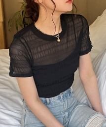 Rejoule（リジュール）の「シャーリングシアートップス（Tシャツ/カットソー）」