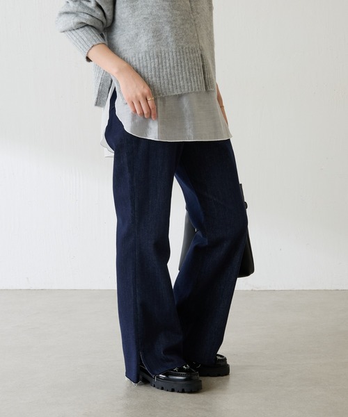 【Q.anos】加工デニムパンツ COLLAGE GALLARDAGALANTE ジーンズ デニム デニムパンツ Q.anos