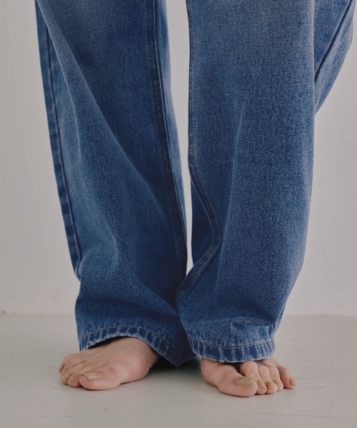 tento(テント)の「ストレートワイドデニムパンツ(デニムパンツ・レディース・グレー/ブルー・36/38)」の6枚目の写真
