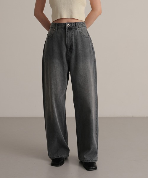 tento(テント)の「ストレートワイドデニムパンツ(デニムパンツ・レディース・グレー/ブルー・36/38)」の19枚目の写真