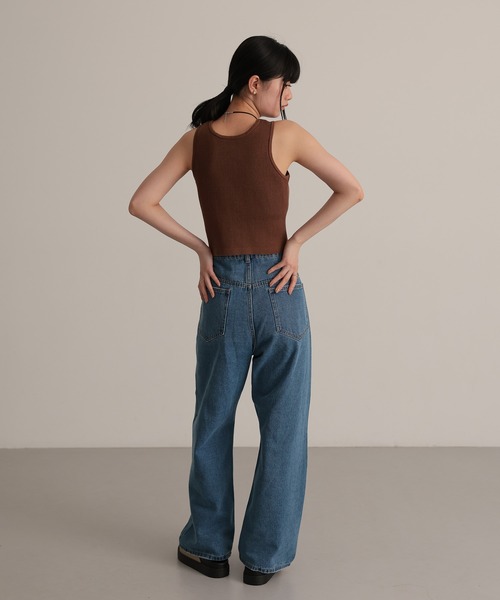 tento(テント)の「ストレートワイドデニムパンツ(デニムパンツ・レディース・グレー/ブルー・36/38)」の11枚目の写真
