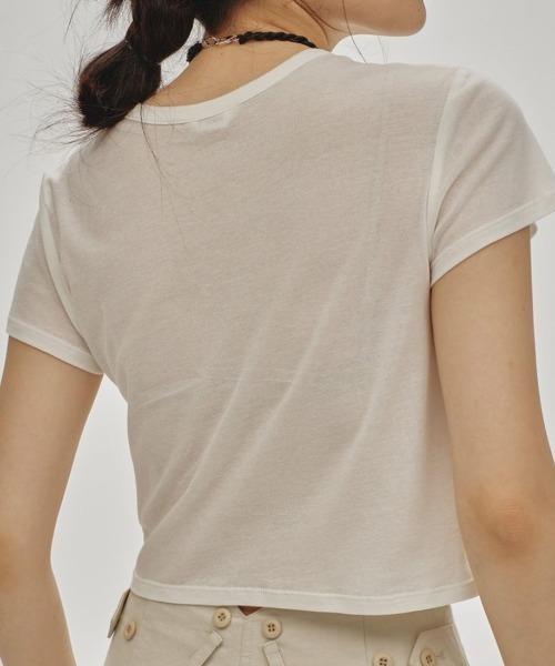 TODAYFUL/トゥデイフル] コンパクト シアーTシャツ（Tシャツ