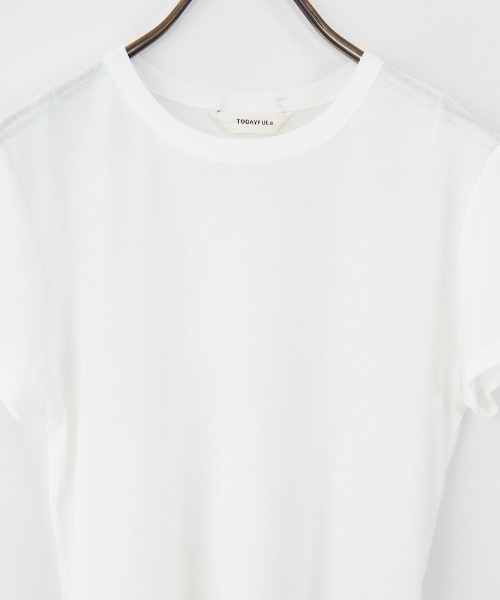 TODAYFUL シアーシャーリングTシャツ　ホワイト シアーシャーリングTシャツ（Tシャツ/カットソー）｜TODAYFUL
