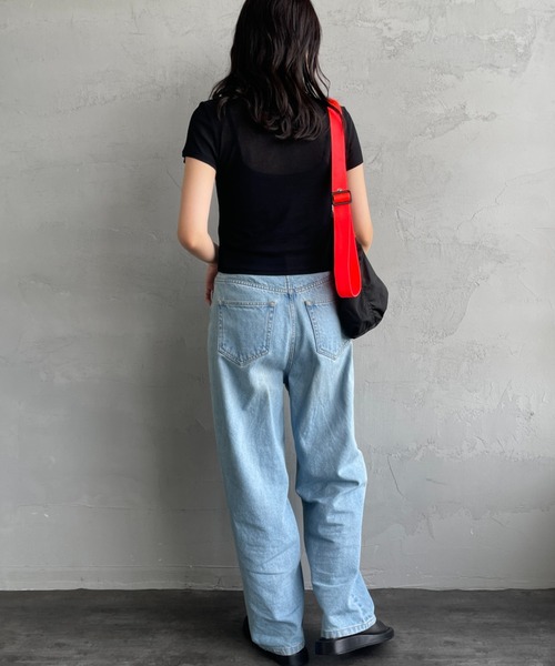 TODAYFUL（トゥデイフル）の「[TODAYFUL/トゥデイフル] コンパクト シアーTシャツ（Tシャツ/カットソー・レディース・ホワイト/ブラック/ライトグレー・F）」の5枚目の写真