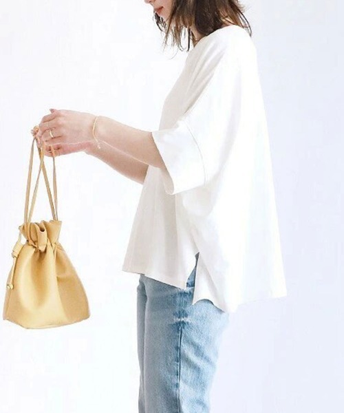 SallyLunn(サリーラン)の「ドルマンスリーブスリットカットソー(Tシャツ/カットソー・レディース・ホワイト/ブラック/ベージュ・LARGE/MEDIUM)」の11枚目の写真