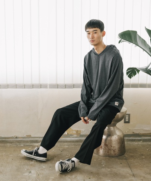 THE NORTH FACE(ザノースフェイス)の「日本未発売 THE NORTH FACE/ザノースフェイス L/S ワンポイントロゴ フード付き プルオーバーロングスリーブTシャツ(パーカー・レディース・ブルー/スミクロ/グレー・L/M/XL)」の14枚目の写真