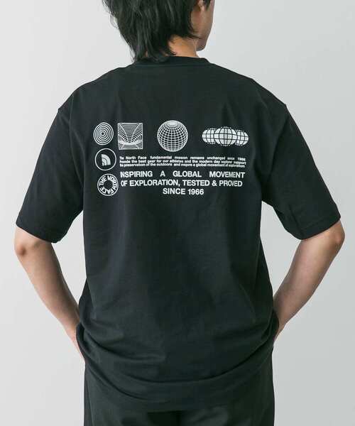ひろぽんザノースフェイス　地域名Tシャツ 横浜　白黒グレー 人气 THE NORTH FACE(ザ・ノース・フェイス)】バンダナ柄スクエアロゴ