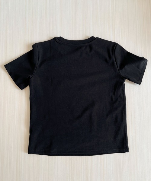 DiamondHearts(ダイヤモンドハーツ)の「エフォートレスミニマルTシャツ(Tシャツ/カットソー・レディース・ホワイト/ブラック・MEDIUM)」の3枚目の写真