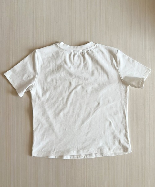 DiamondHearts(ダイヤモンドハーツ)の「エフォートレスミニマルTシャツ(Tシャツ/カットソー・レディース・ホワイト/ブラック・MEDIUM)」の8枚目の写真
