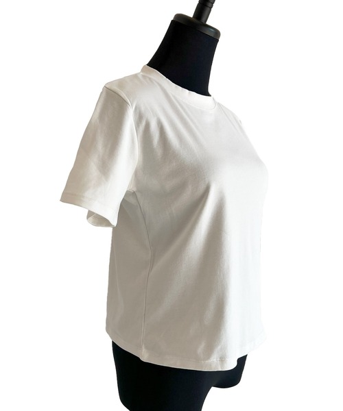 DiamondHearts(ダイヤモンドハーツ)の「エフォートレスミニマルTシャツ(Tシャツ/カットソー・レディース・ホワイト/ブラック・MEDIUM)」の11枚目の写真