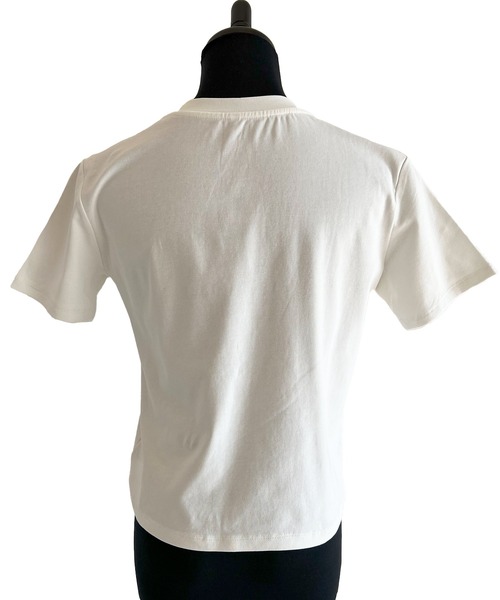 DiamondHearts(ダイヤモンドハーツ)の「エフォートレスミニマルTシャツ(Tシャツ/カットソー・レディース・ホワイト/ブラック・MEDIUM)」の12枚目の写真