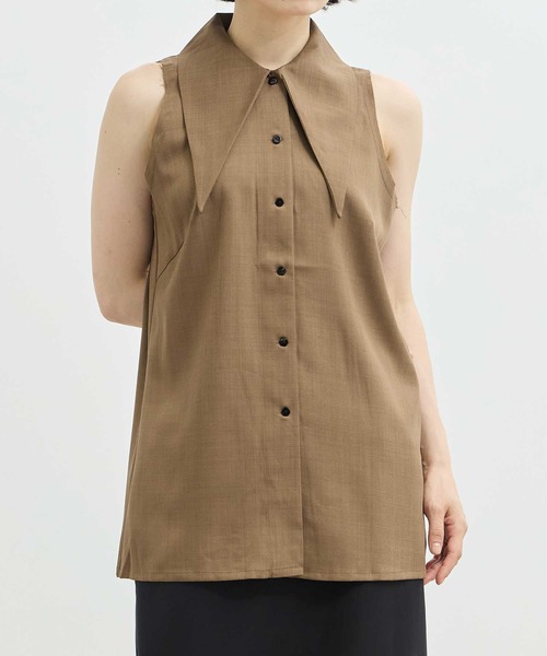 louren     ローレン　ブラウス ZOZOTOWN限定》【Louren/ローレン】big collar blouse/ビッグ
