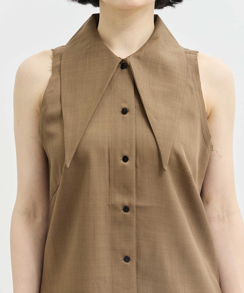 louren(ローレン )の「《ZOZOTOWN限定》【Louren/ローレン】big collar blouse/ビッグカラーブラウス(シャツ/ブラウス・レディース・ベージュ/ブラウン・FREE)」の8枚目の写真