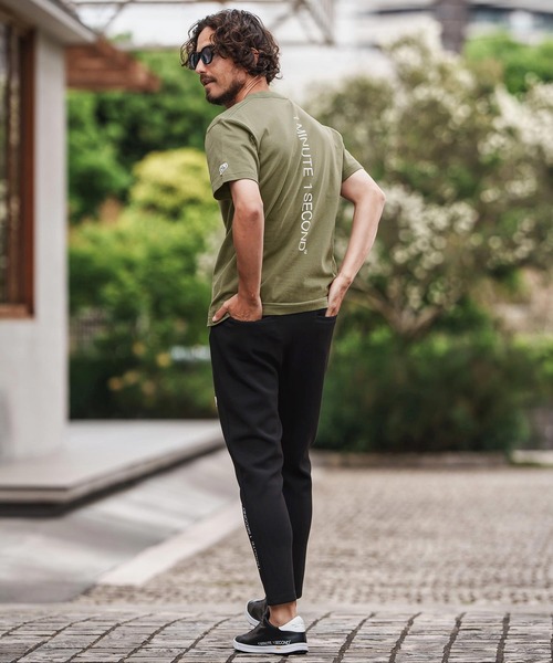 1minute 1second（ワンミニットワンセカンド）の「mt9840-7oz short sleeve t-shirt  with back print Tシャツ（Tシャツ/カットソー・メンズ・ホワイト/ブラック/ネイビー/オリーブ・S/M/L/XL）」の9枚目の写真