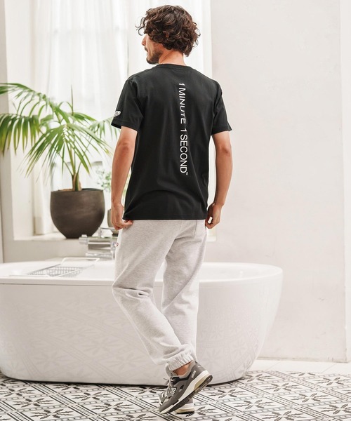 1minute 1second（ワンミニットワンセカンド）の「mt9840-7oz short sleeve t-shirt  with back print Tシャツ（Tシャツ/カットソー・メンズ・ホワイト/ブラック/ネイビー/オリーブ・S/M/L/XL）」の18枚目の写真