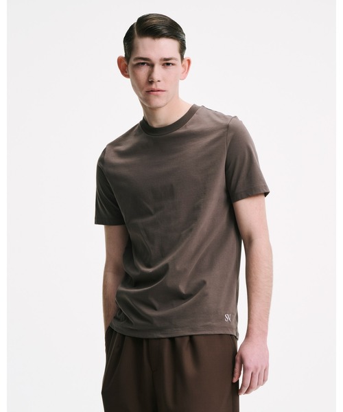 SOPHNET.(ソフネット)の「ELS COTTON TEE(Tシャツ/カットソー・メンズ・カーキ/ブラウン/ネイビー/ホワイト/ブラック・1/2/4/3/5)」の6枚目の写真
