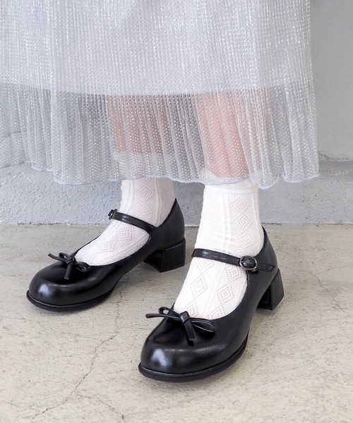 byあしながおじさん(バイアシナガオジサン)の「おでこバレエパンプス 8710625(パンプス・レディース・ダークブラウン/ブラック/ワイン/ライトグリーン・22.5cm/23cm/23.5cm/24cm/24.5cm)」の2枚目の写真