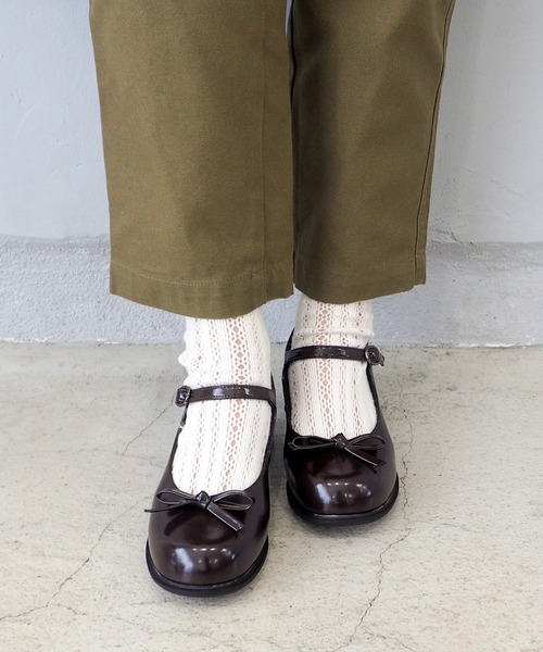 byあしながおじさん(バイアシナガオジサン)の「おでこバレエパンプス 8710625(パンプス・レディース・ダークブラウン/ブラック/ワイン/ライトグリーン・22.5cm/23cm/23.5cm/24cm/24.5cm)」の16枚目の写真
