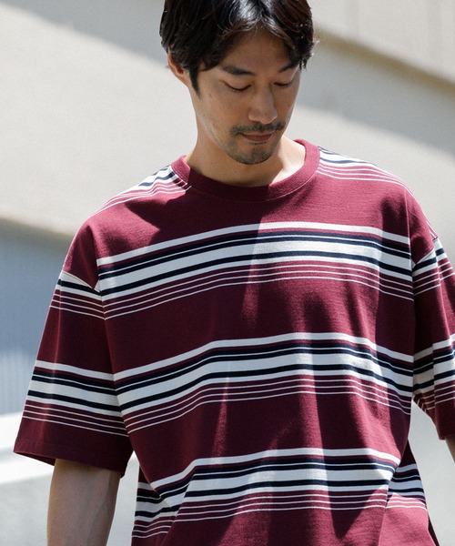 AMERICAN RAG CIE(アメリカンラグシー)の「【MEN , WOMEN】for BAYFLOW シックボーダーTシャツ(Tシャツ/カットソー・メンズ・グレー/ワイン/ネイビー・M/L)」の5枚目の写真