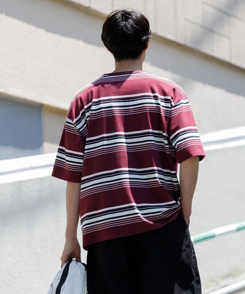 AMERICAN RAG CIE(アメリカンラグシー)の「【MEN , WOMEN】for BAYFLOW シックボーダーTシャツ(Tシャツ/カットソー・メンズ・グレー/ワイン/ネイビー・M/L)」の8枚目の写真
