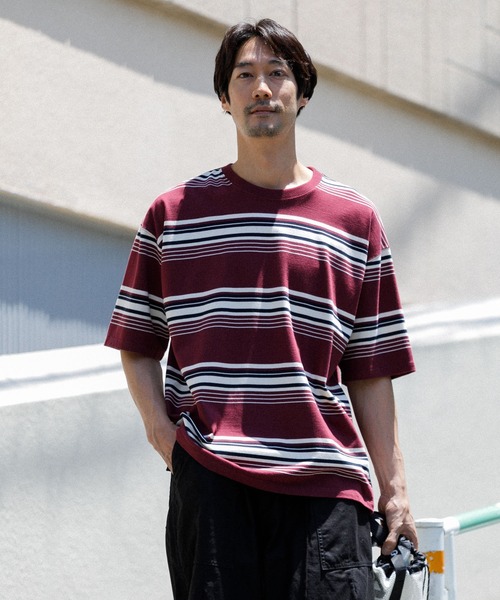 AMERICAN RAG CIE(アメリカンラグシー)の「【MEN , WOMEN】for BAYFLOW シックボーダーTシャツ(Tシャツ/カットソー・メンズ・グレー/ワイン/ネイビー・M/L)」の9枚目の写真