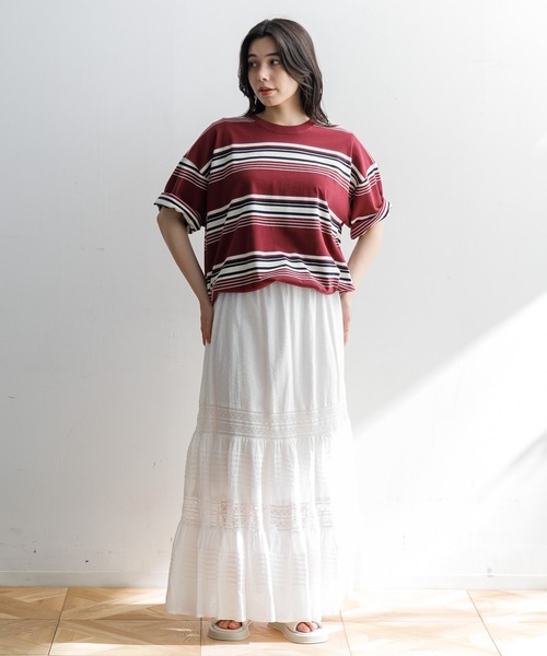 AMERICAN RAG CIE(アメリカンラグシー)の「【MEN , WOMEN】for BAYFLOW シックボーダーTシャツ(Tシャツ/カットソー・メンズ・グレー/ワイン/ネイビー・M/L)」の10枚目の写真