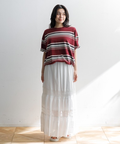 AMERICAN RAG CIE(アメリカンラグシー)の「【MEN , WOMEN】for BAYFLOW シックボーダーTシャツ(Tシャツ/カットソー・メンズ・グレー/ワイン/ネイビー・M/L)」の11枚目の写真