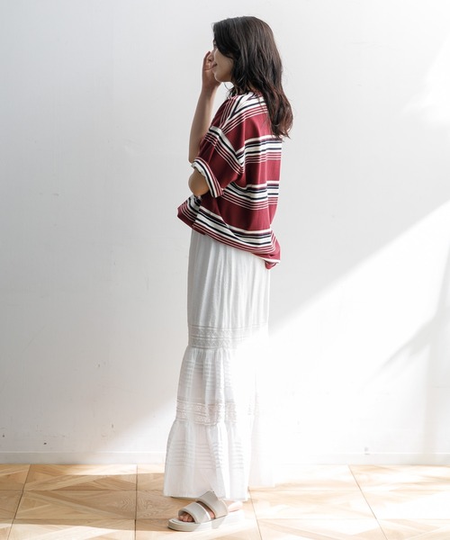 AMERICAN RAG CIE(アメリカンラグシー)の「【MEN , WOMEN】for BAYFLOW シックボーダーTシャツ(Tシャツ/カットソー・メンズ・グレー/ワイン/ネイビー・M/L)」の13枚目の写真