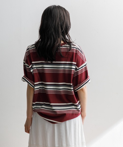 AMERICAN RAG CIE(アメリカンラグシー)の「【MEN , WOMEN】for BAYFLOW シックボーダーTシャツ(Tシャツ/カットソー・メンズ・グレー/ワイン/ネイビー・M/L)」の19枚目の写真